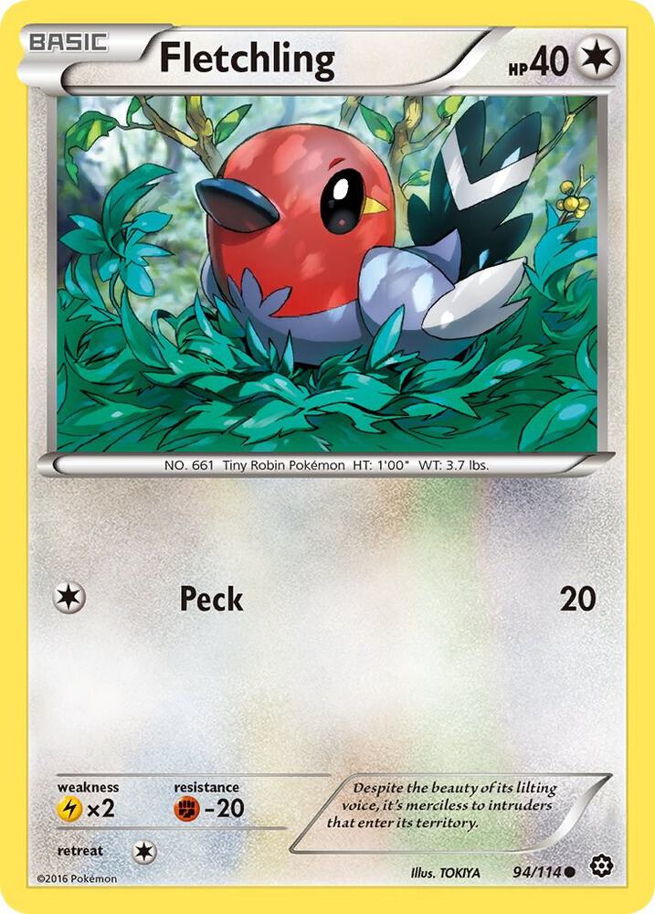 Fletchling 94/114 card from XY - Steam Siege
