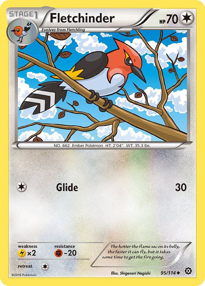 Fletchinder 95/114 card from XY - Steam Siege