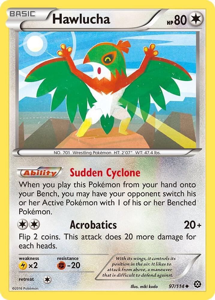 Hawlucha 97/114 card from XY - Steam Siege