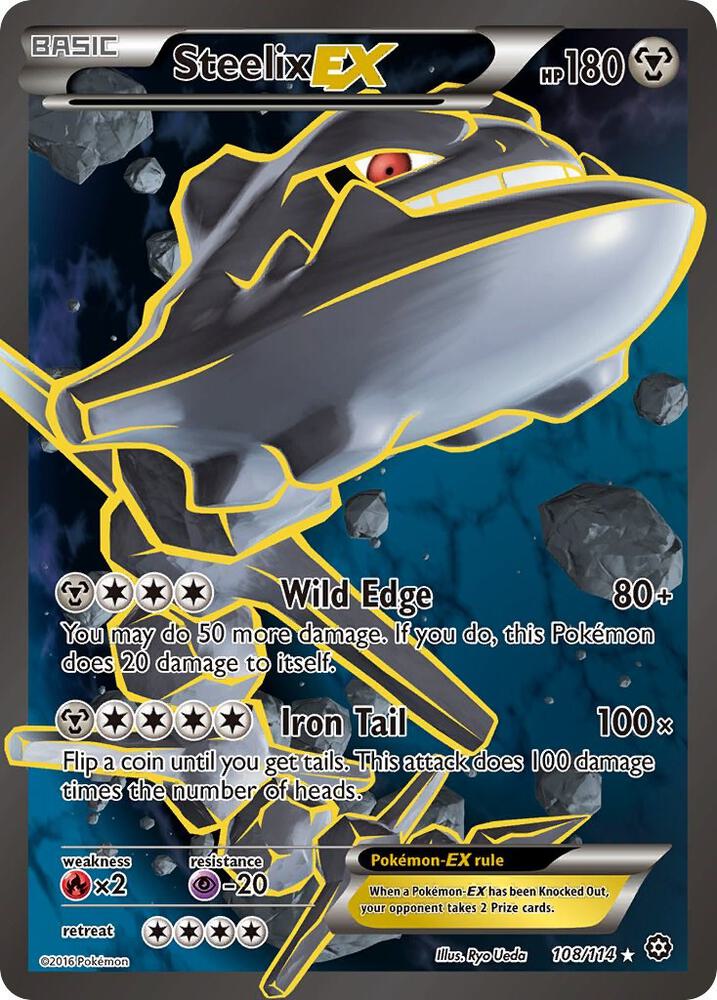 Steelix EX (Full Art) 108/114 card from XY - Steam Siege