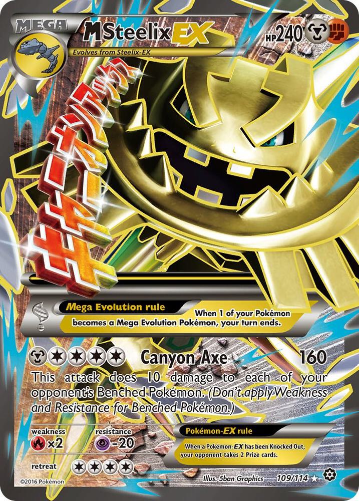 M Steelix EX (Full Art) 109/114 card from XY - Steam Siege
