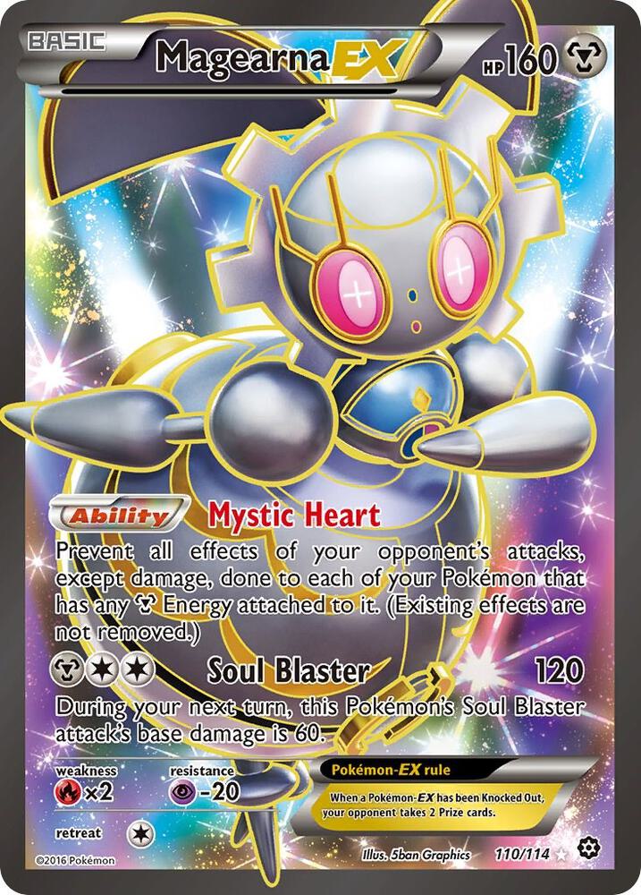 Magearna EX (Full Art) 110/114 card from XY - Steam Siege