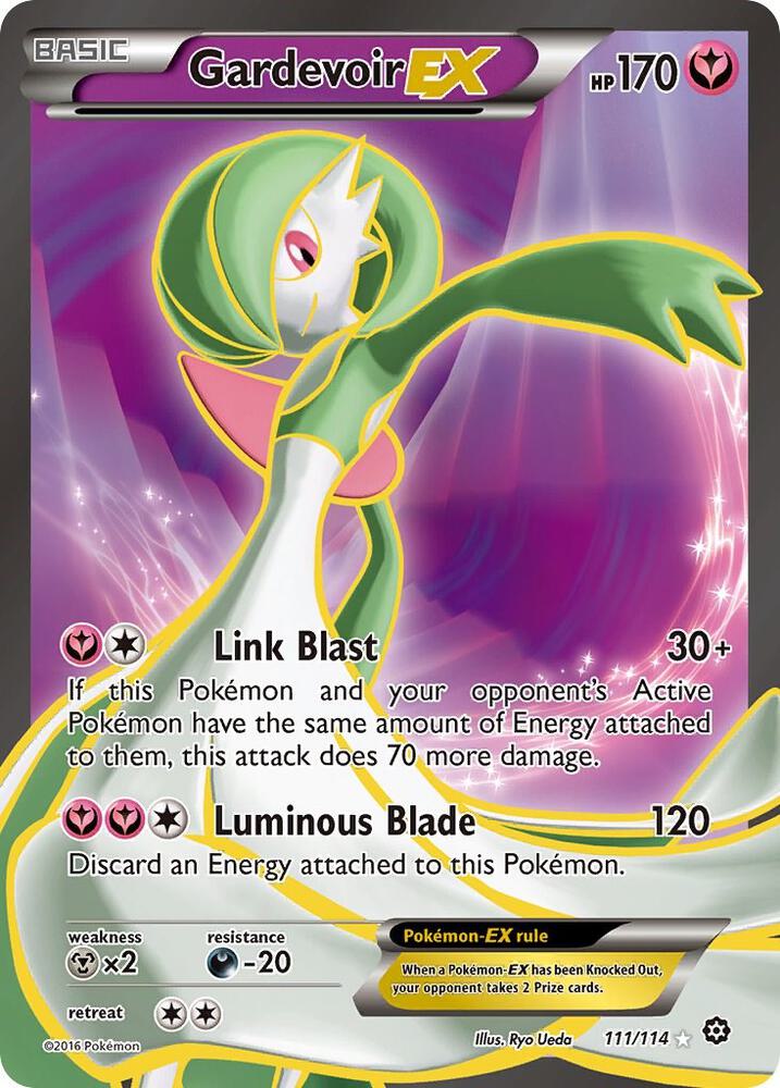 Gardevoir EX (Full Art) 111/114 card from XY - Steam Siege