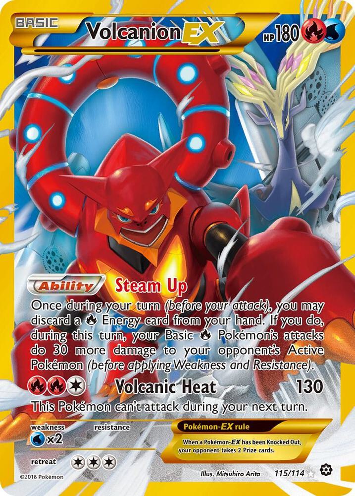 Volcanion EX (Secret) 115/114 card from XY - Steam Siege