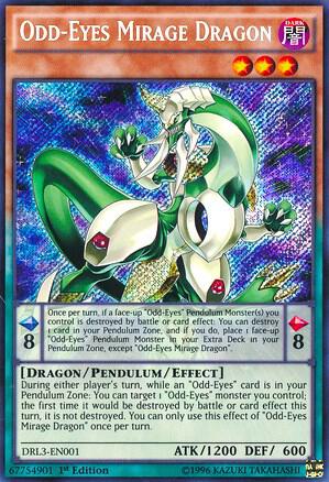 Odd-Eyes Mirage Dragon DRL3-EN001 card from Dragons of Legend: Unleashed