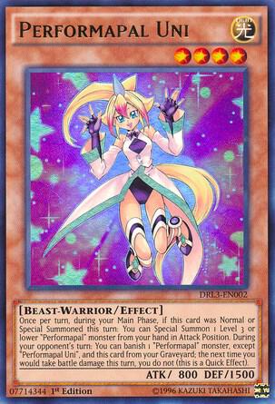 Performapal Uni DRL3-EN002 card from Dragons of Legend: Unleashed