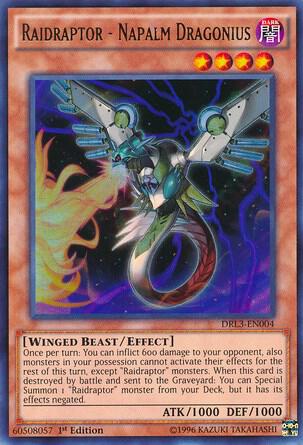Raidraptor - Napalm Dragonius DRL3-EN004 card from Dragons of Legend: Unleashed