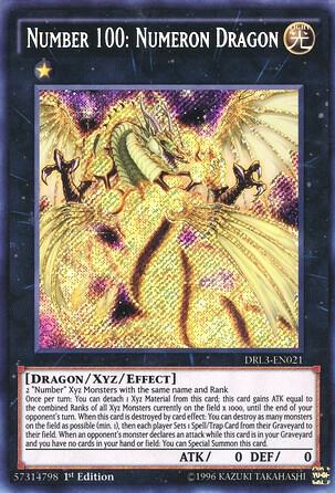 Number 100: Numeron Dragon DRL3-EN021 card from Dragons of Legend: Unleashed