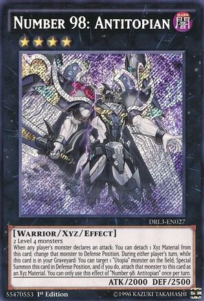 Number 98: Antitopian DRL3-EN027 card from Dragons of Legend: Unleashed