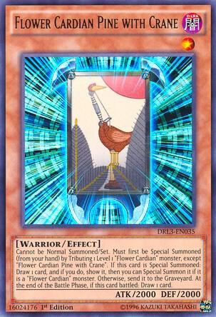 Flower Cardian Pine with Crane DRL3-EN035 card from Dragons of Legend: Unleashed