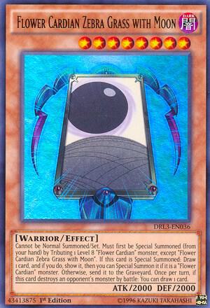 Flower Cardian Zebra Grass with Moon DRL3-EN036 card from Dragons of Legend: Unleashed