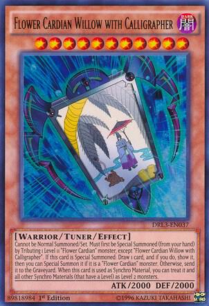 Flower Cardian Willow with Calligrapher DRL3-EN037 card from Dragons of Legend: Unleashed