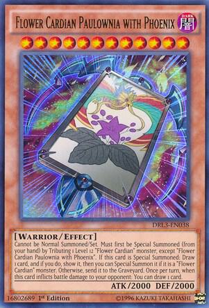 Flower Cardian Paulownia with Phoenix DRL3-EN038 card from Dragons of Legend: Unleashed