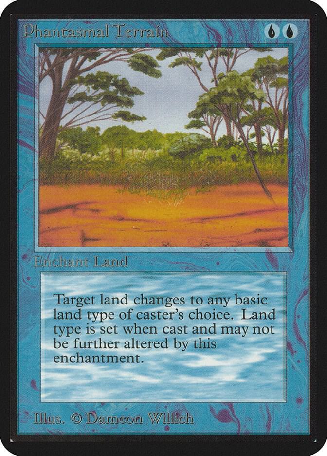 Phantasmal Terrain card from Alpha Edition