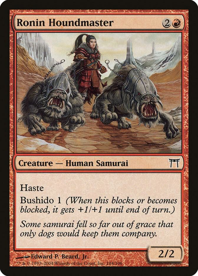 Ronin Houndmaster 184 card from Champions of Kamigawa