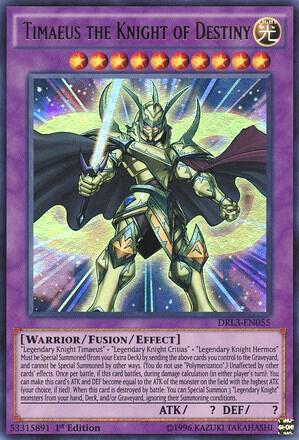 Timaeus the Knight of Destiny DRL3-EN055 card from Dragons of Legend: Unleashed