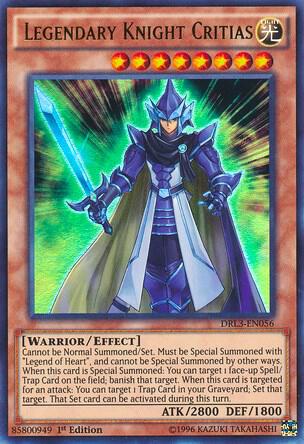 Legendary Knight Critias DRL3-EN056 card from Dragons of Legend: Unleashed