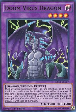 Doom Virus Dragon DRL3-EN057 card from Dragons of Legend: Unleashed