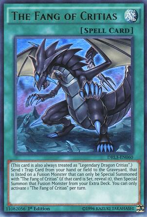 The Fang of Critias DRL3-EN060 card from Dragons of Legend: Unleashed