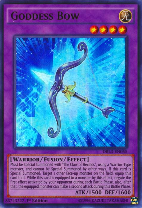 Goddess Bow DRL3-EN065 card from Dragons of Legend: Unleashed