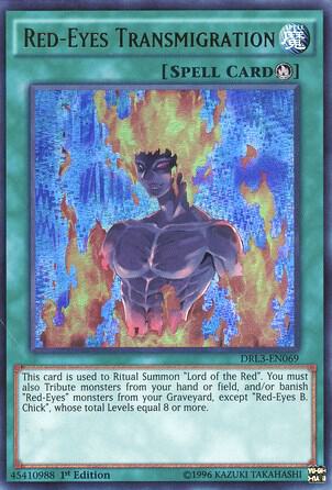 Red-Eyes Transmigration DRL3-EN069 card from Dragons of Legend: Unleashed