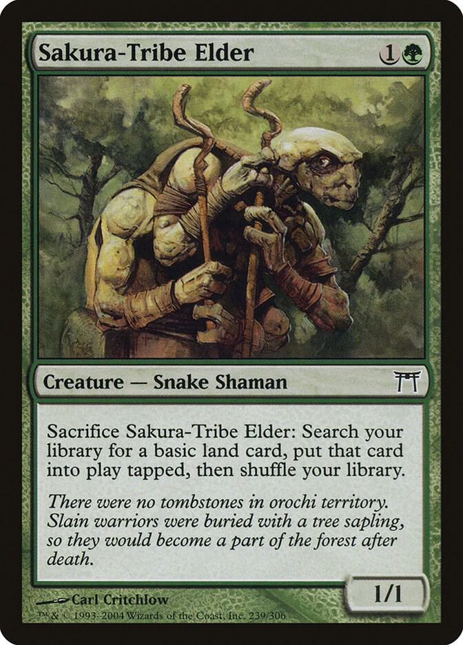 Sakura-Tribe Elder 239 card from Champions of Kamigawa
