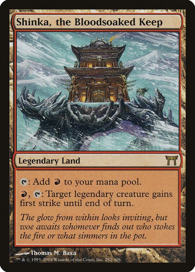 Shinka, the Bloodsoaked Keep 282 card from Champions of Kamigawa
