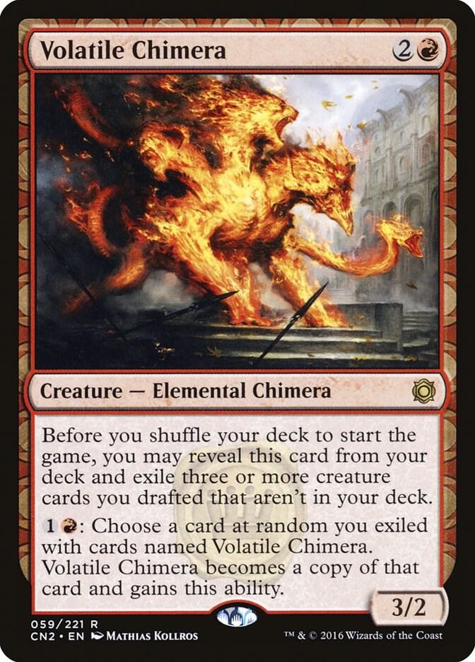 Volatile Chimera 59 card from Conspiracy: Take the Crown