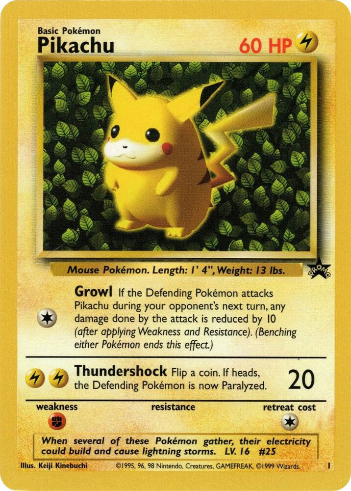 Pikachu (1) 01/53 card from WoTC Promo