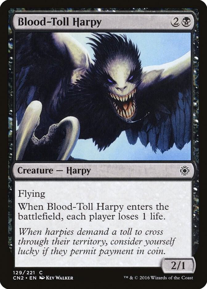 Blood-Toll Harpy 129 card from Conspiracy: Take the Crown