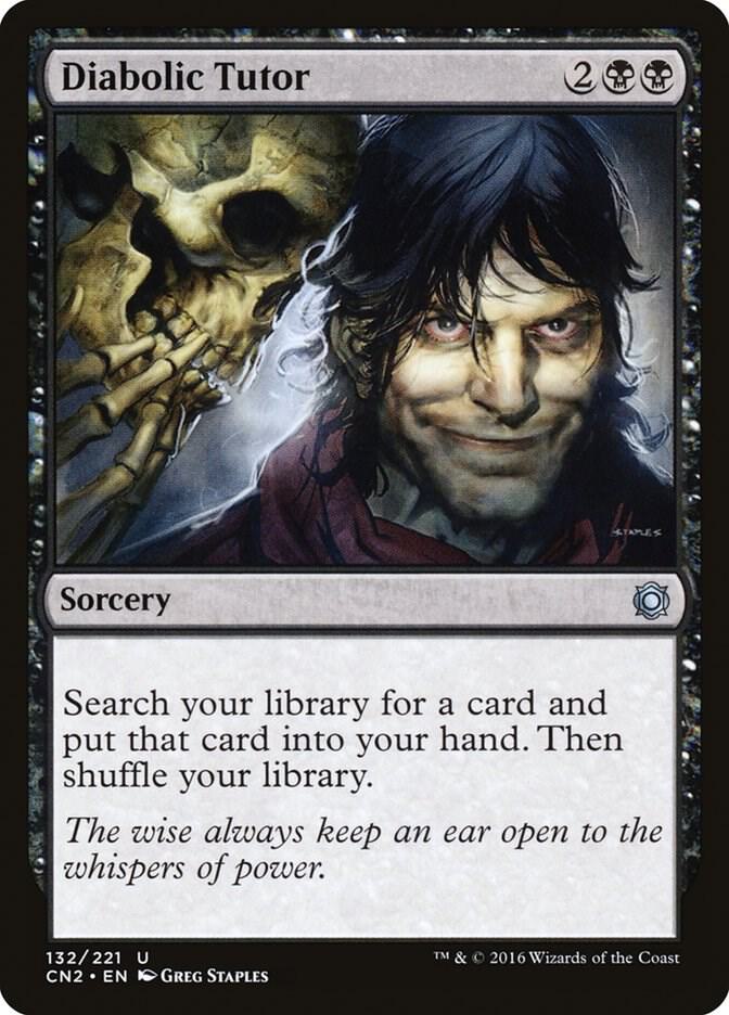 Diabolic Tutor 132 card from Conspiracy: Take the Crown