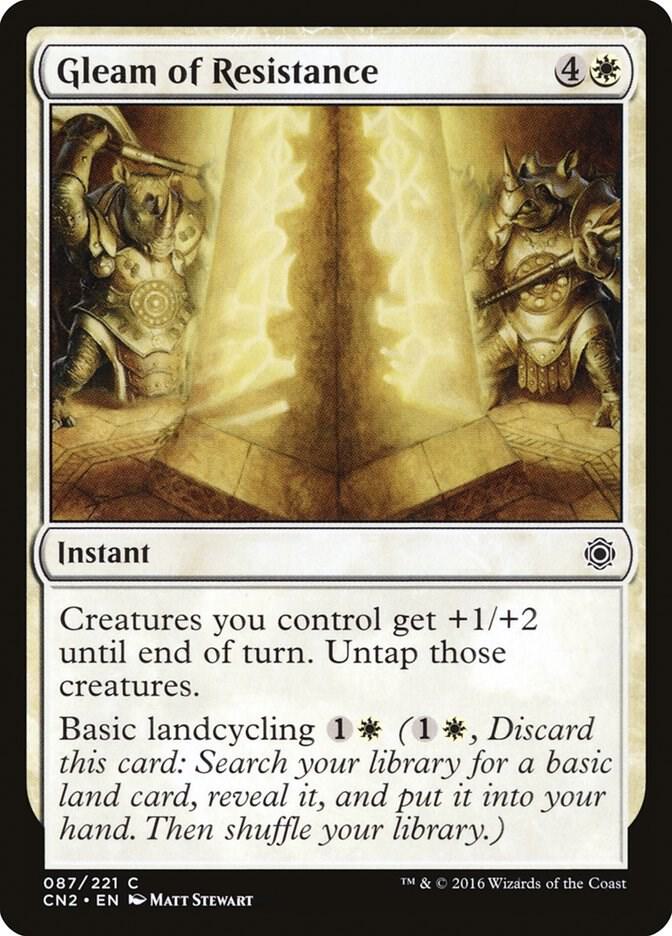 Gleam of Resistance 87 card from Conspiracy: Take the Crown