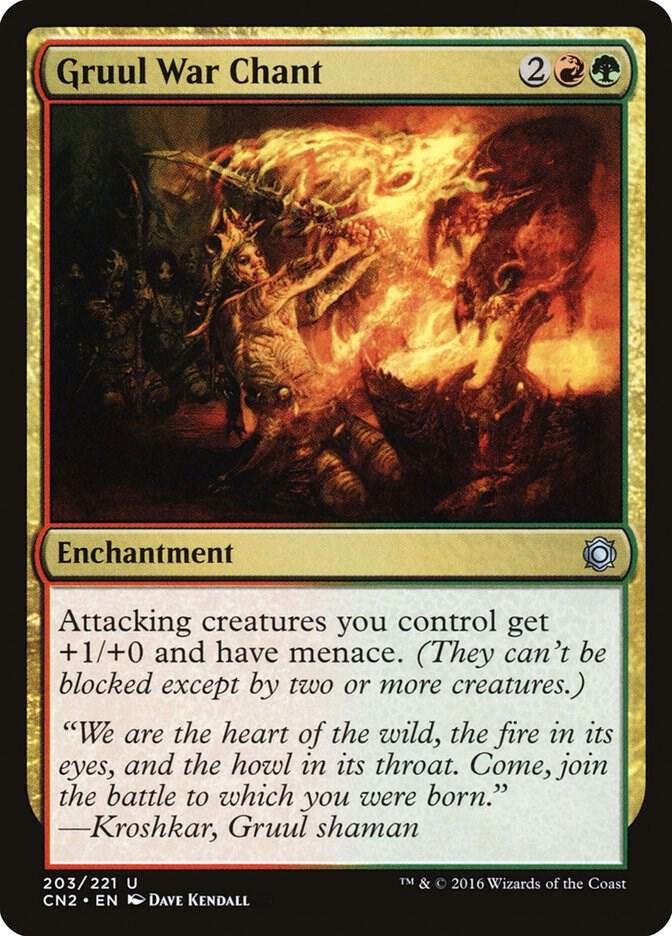 Gruul War Chant 203 card from Conspiracy: Take the Crown