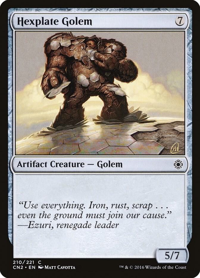 Hexplate Golem 210 card from Conspiracy: Take the Crown