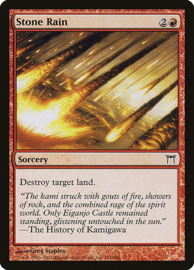 Stone Rain 191 card from Champions of Kamigawa