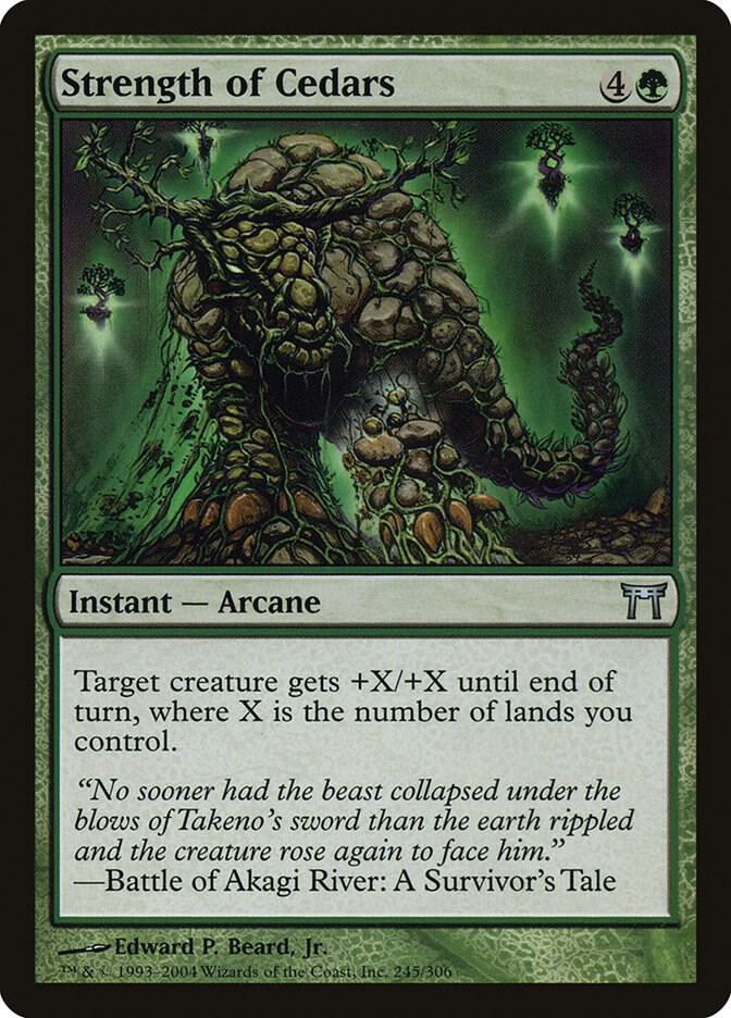 Strength of Cedars 245 card from Champions of Kamigawa