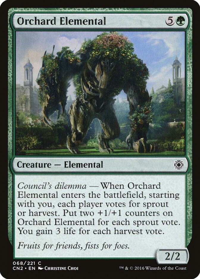 Orchard Elemental 68 card from Conspiracy: Take the Crown