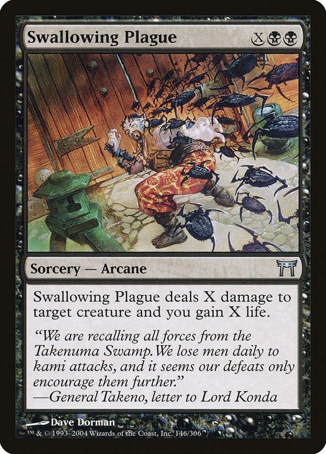 Swallowing Plague 146 card from Champions of Kamigawa