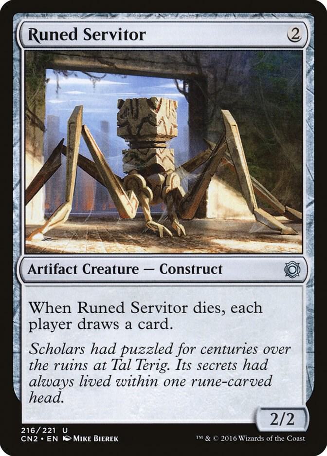 Runed Servitor 216 card from Conspiracy: Take the Crown