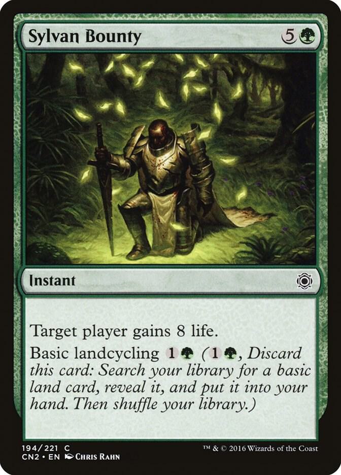 Sylvan Bounty 194 card from Conspiracy: Take the Crown