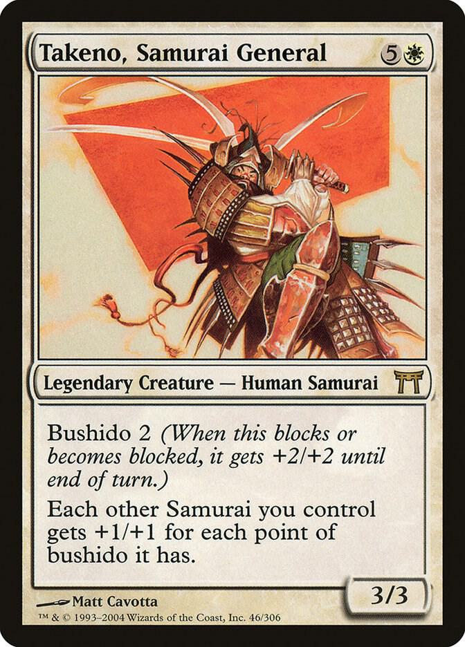 Takeno, Samurai General 46 card from Champions of Kamigawa