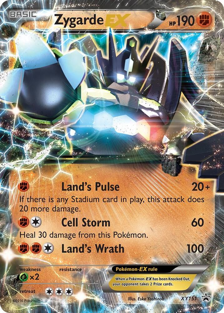 Zygarde EX (Shiny) XY151 card from XY Promos