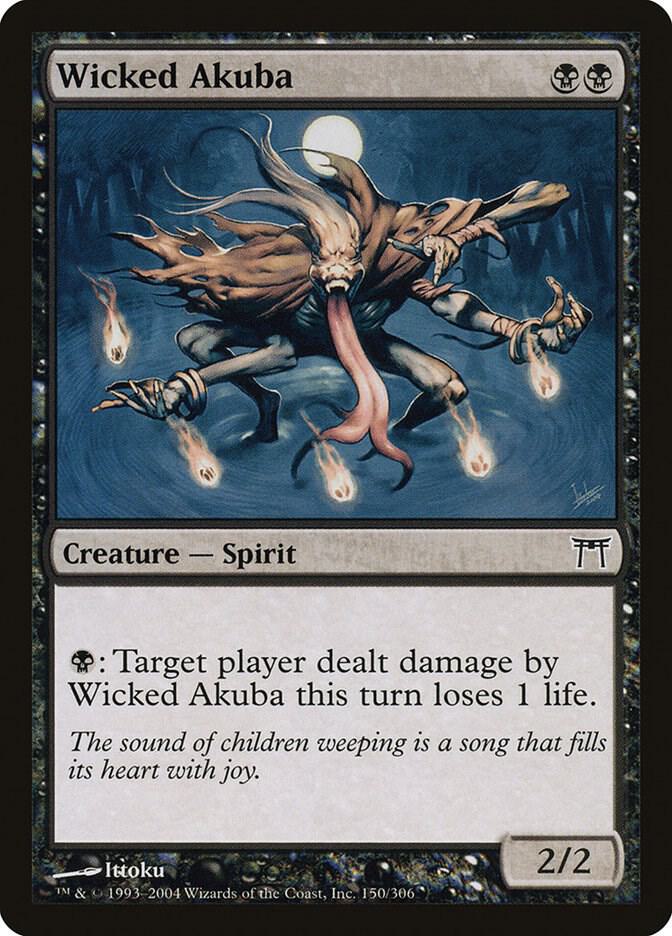 Wicked Akuba 150 card from Champions of Kamigawa