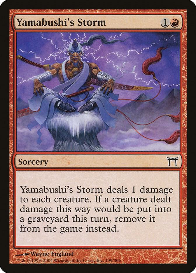 Yamabushi's Storm 199 card from Champions of Kamigawa