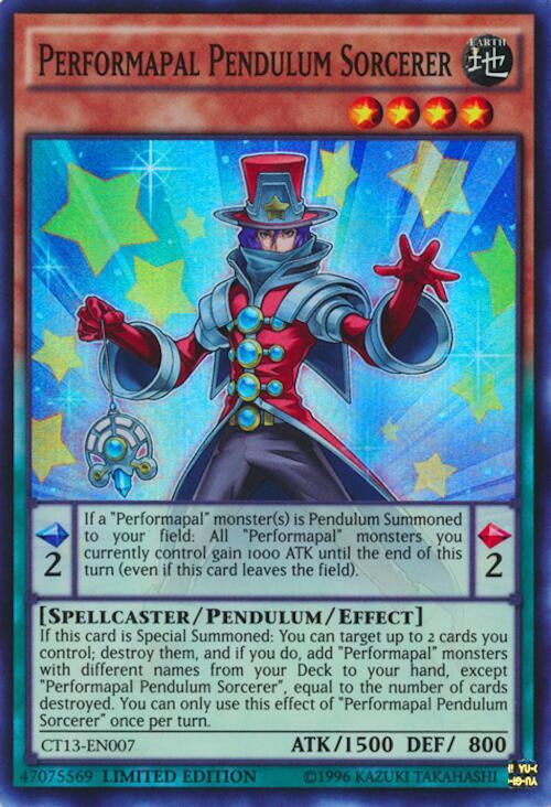 Performapal Pendulum Sorcerer CT13-EN007 card from 2016 Mega-Tins