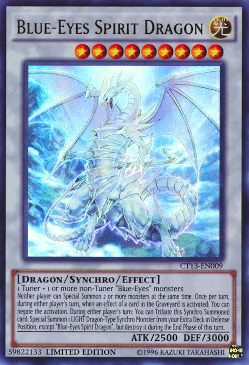 Blue-Eyes Spirit Dragon CT13-EN009 card from 2016 Mega-Tins