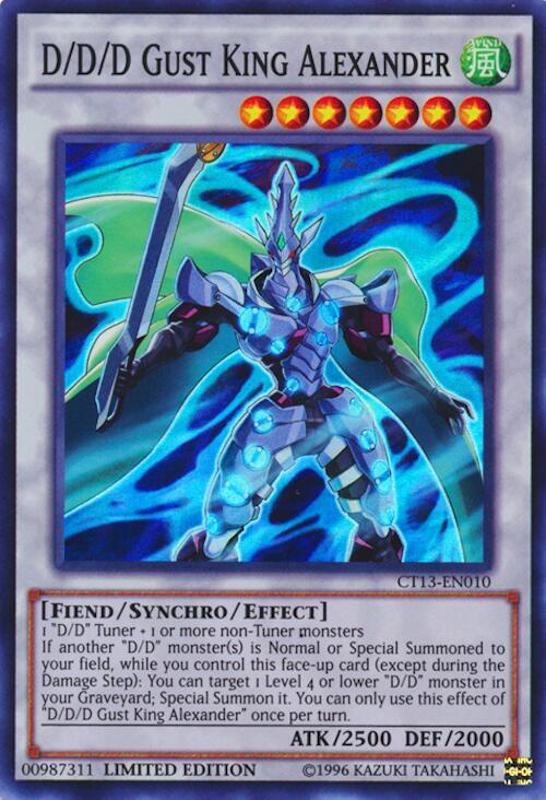 D/D/D Gust King Alexander CT13-EN010 card from 2016 Mega-Tins