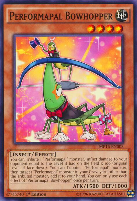 Performapal Bowhopper MP16-EN003 card from 2016 Mega-Tins Mega Pack