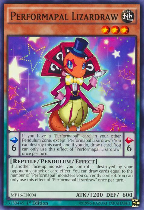 Performapal Lizardraw MP16-EN004 card from 2016 Mega-Tins Mega Pack