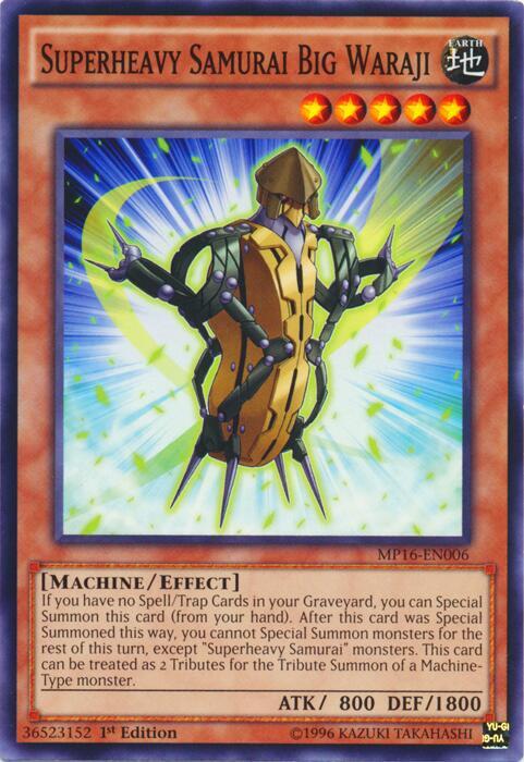 Superheavy Samurai Big Waraji MP16-EN006 card from 2016 Mega-Tins Mega Pack